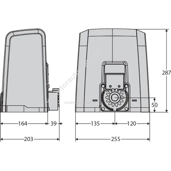 bft motori serije deimos dimenzije