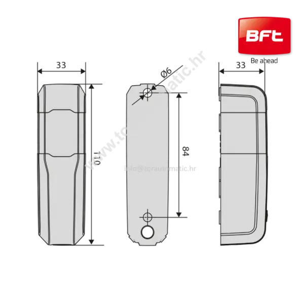 dimenzije bft fotosenzora compacta